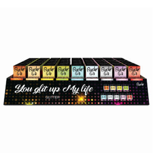 RUDE You Glit Up My Life Glitter Acrylic Display Set, 108 Pieces